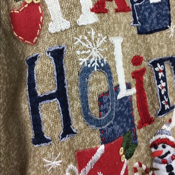 Nice Holiday knit sweater by Tiara great condition - Picture 5 of 16